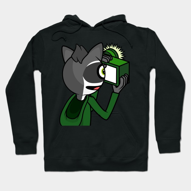 Rocky the Photographer Raccoon Hoodie by MOULE